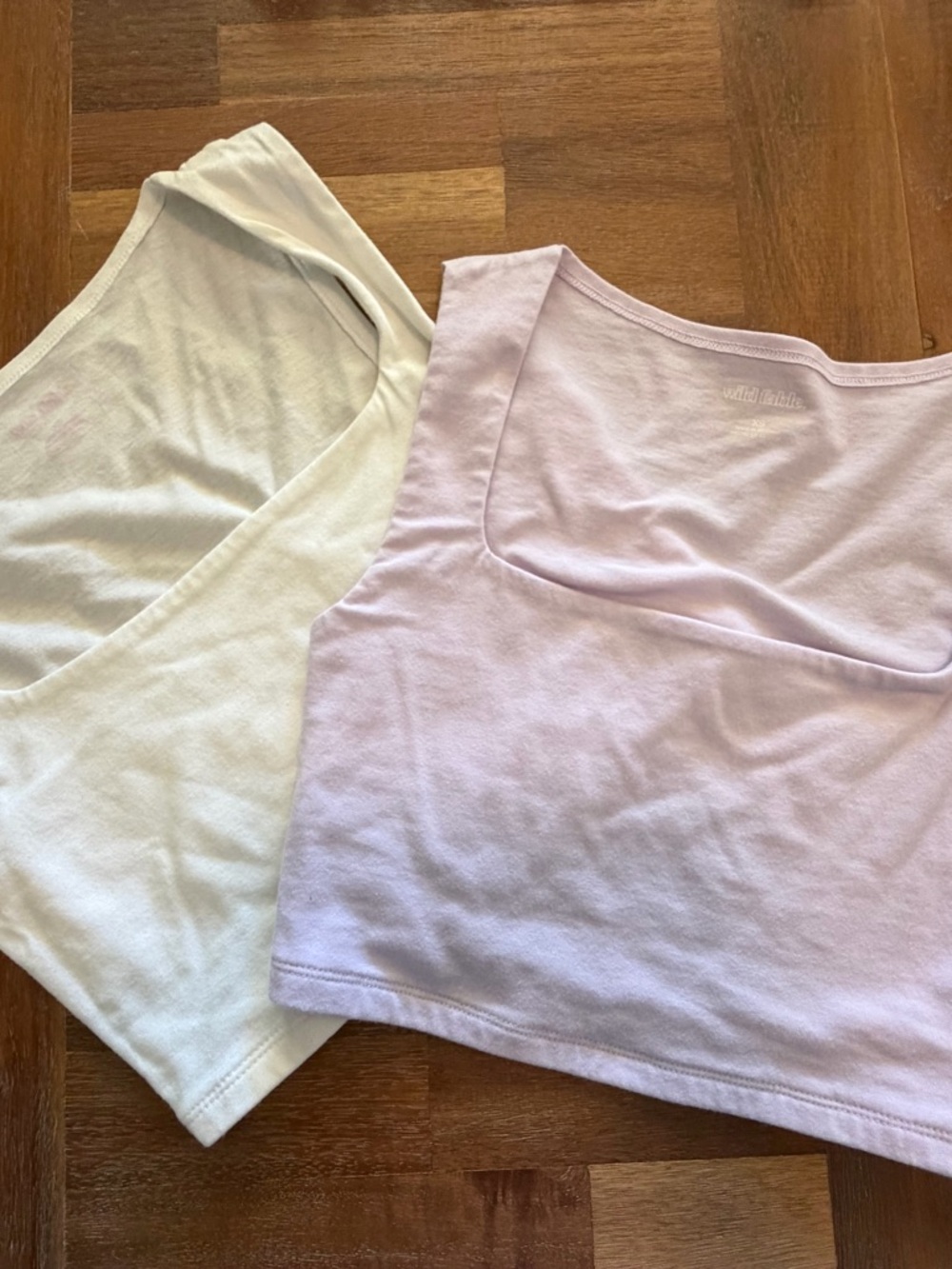wild fable Lilac Scoop Neck Crop Top - Soft Pastel